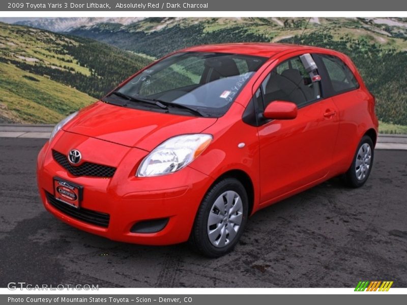 Absolutely Red / Dark Charcoal 2009 Toyota Yaris 3 Door Liftback