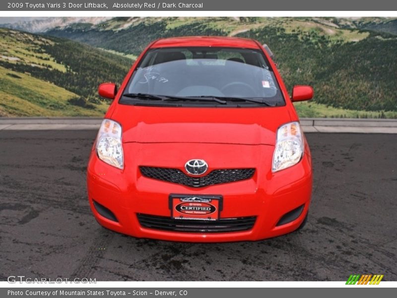 Absolutely Red / Dark Charcoal 2009 Toyota Yaris 3 Door Liftback