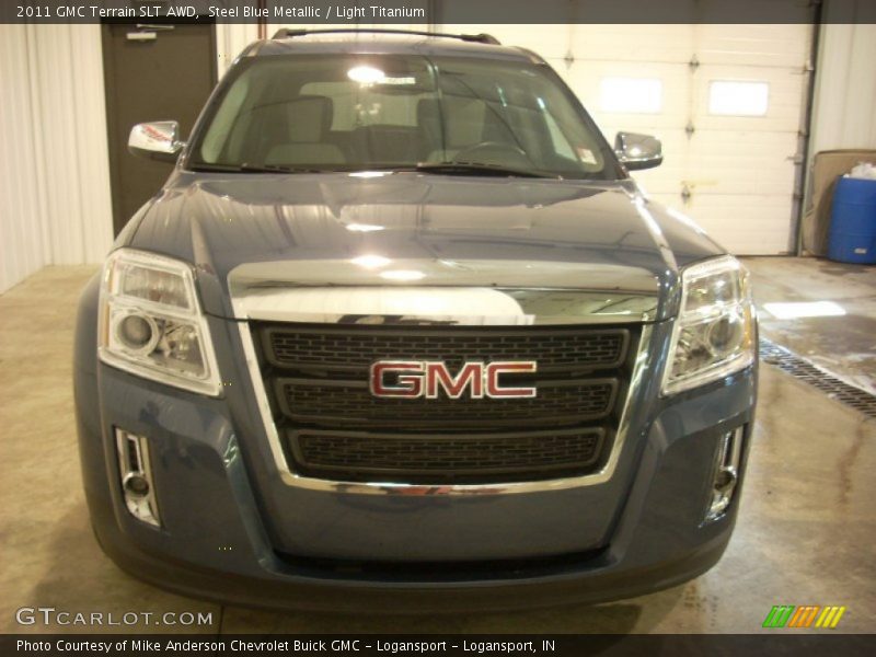 Steel Blue Metallic / Light Titanium 2011 GMC Terrain SLT AWD