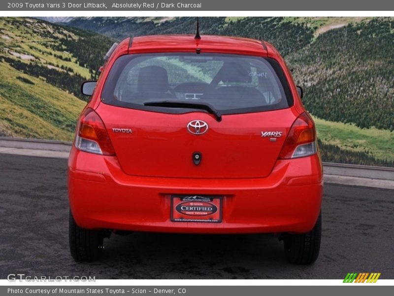 Absolutely Red / Dark Charcoal 2009 Toyota Yaris 3 Door Liftback