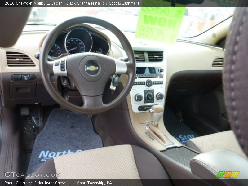 Black Granite Metallic / Cocoa/Cashmere 2010 Chevrolet Malibu LS Sedan