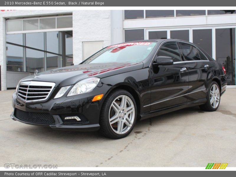 Black / Natural Beige 2010 Mercedes-Benz E 550 Sedan