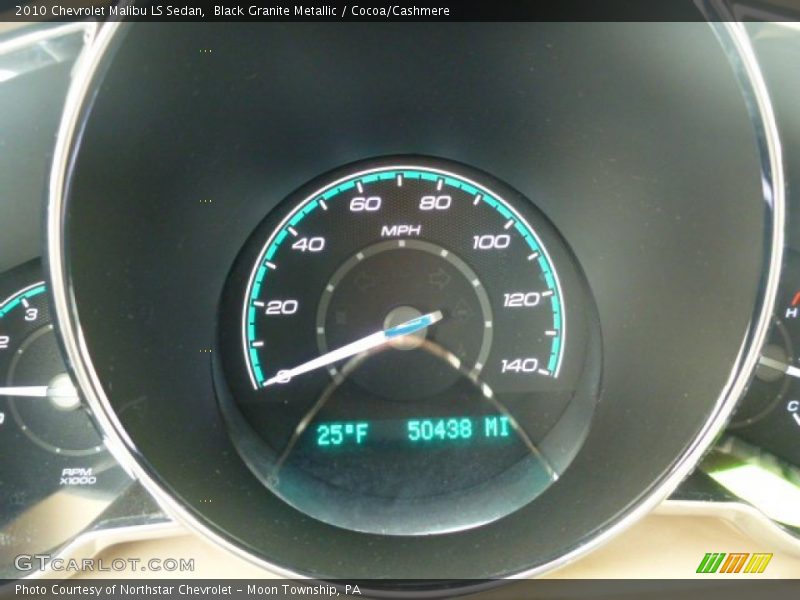 Black Granite Metallic / Cocoa/Cashmere 2010 Chevrolet Malibu LS Sedan