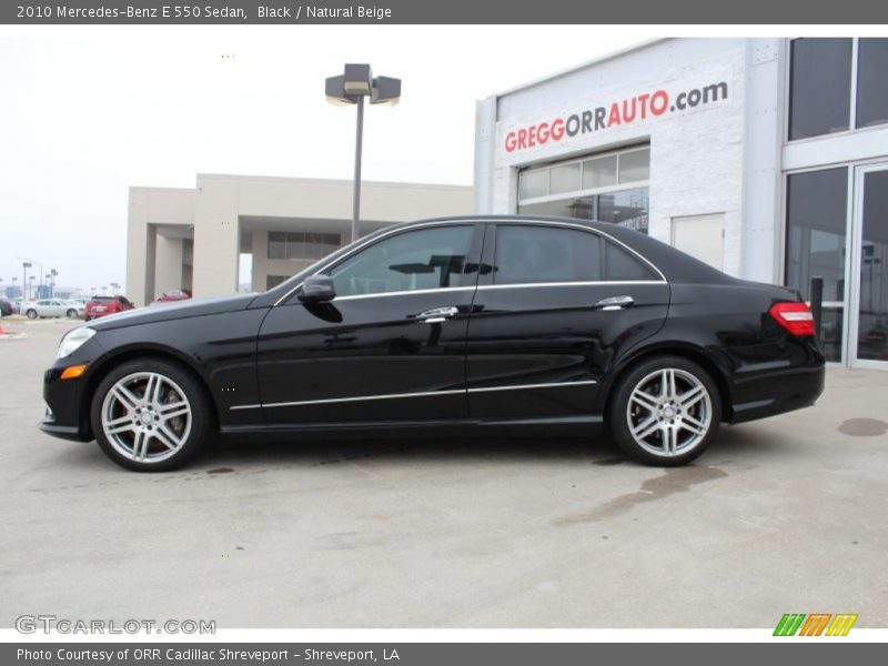 Black / Natural Beige 2010 Mercedes-Benz E 550 Sedan