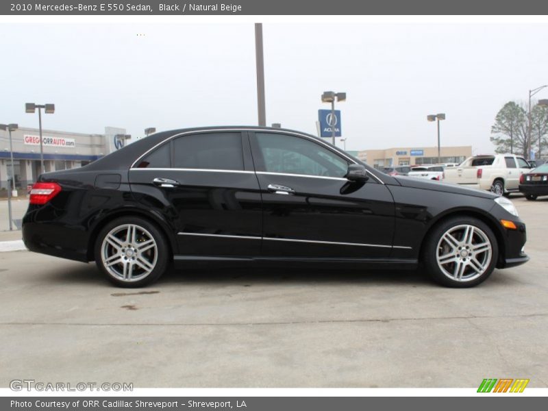 Black / Natural Beige 2010 Mercedes-Benz E 550 Sedan