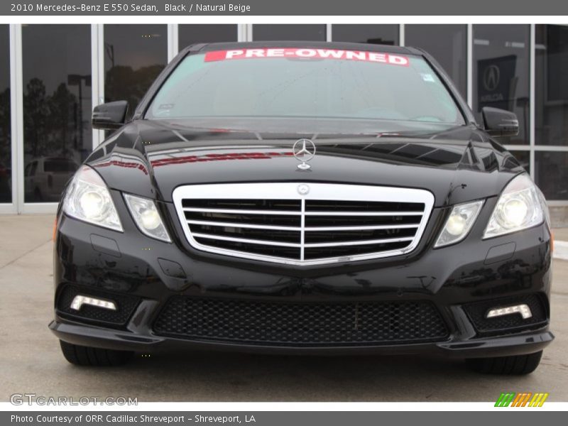 Black / Natural Beige 2010 Mercedes-Benz E 550 Sedan