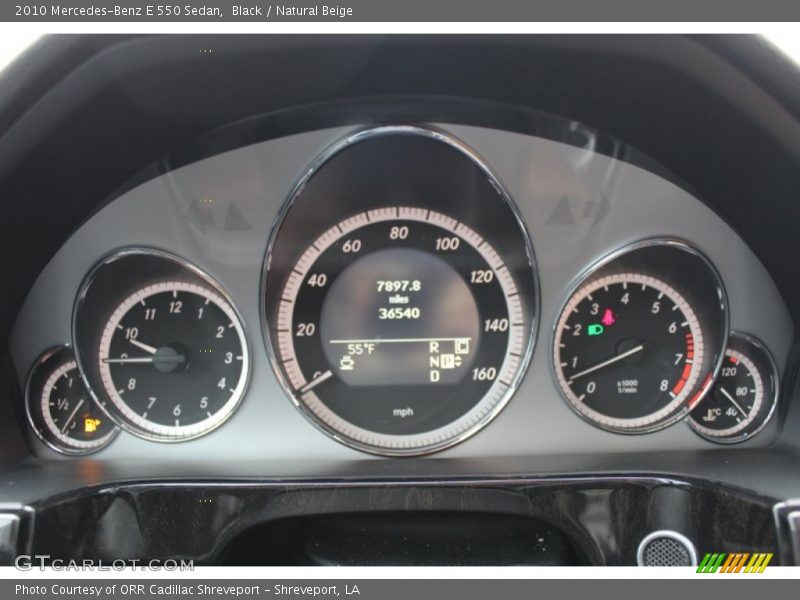 Black / Natural Beige 2010 Mercedes-Benz E 550 Sedan