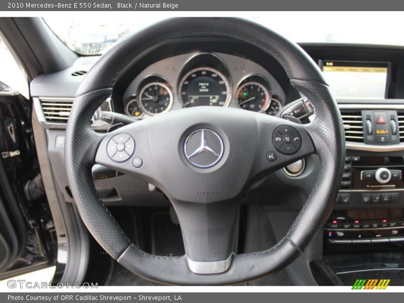 Black / Natural Beige 2010 Mercedes-Benz E 550 Sedan