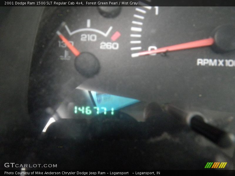 Forest Green Pearl / Mist Gray 2001 Dodge Ram 1500 SLT Regular Cab 4x4