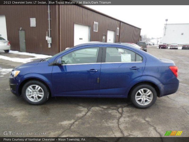 Blue Topaz Metallic / Jet Black/Dark Titanium 2013 Chevrolet Sonic LT Sedan