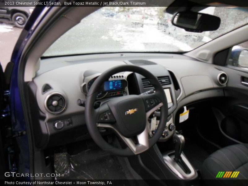 Blue Topaz Metallic / Jet Black/Dark Titanium 2013 Chevrolet Sonic LT Sedan