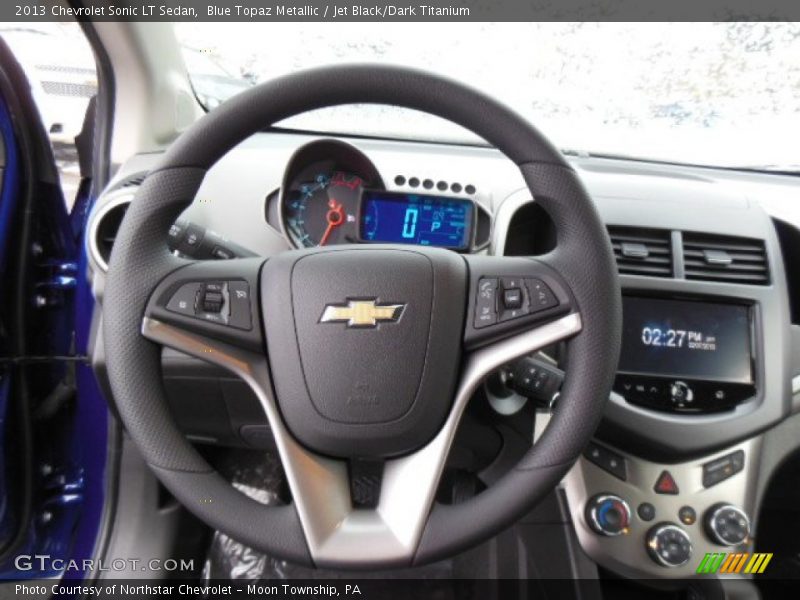 Blue Topaz Metallic / Jet Black/Dark Titanium 2013 Chevrolet Sonic LT Sedan