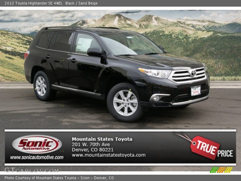 Black / Sand Beige 2013 Toyota Highlander SE 4WD