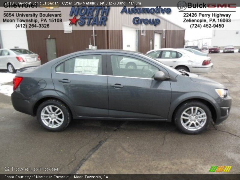 Cyber Gray Metallic / Jet Black/Dark Titanium 2013 Chevrolet Sonic LT Sedan