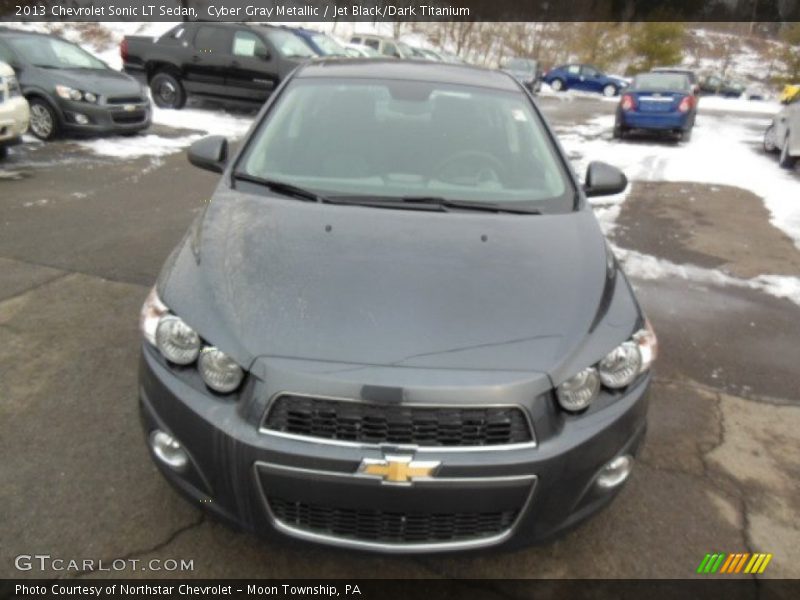 Cyber Gray Metallic / Jet Black/Dark Titanium 2013 Chevrolet Sonic LT Sedan