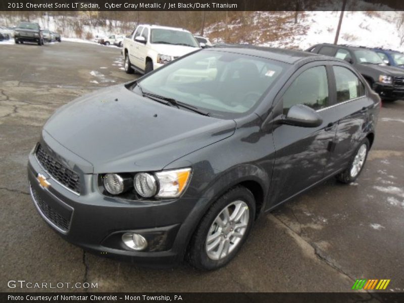 Cyber Gray Metallic / Jet Black/Dark Titanium 2013 Chevrolet Sonic LT Sedan