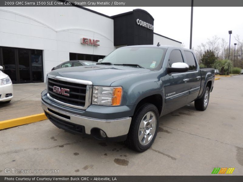 Stealth Gray Metallic / Ebony 2009 GMC Sierra 1500 SLE Crew Cab