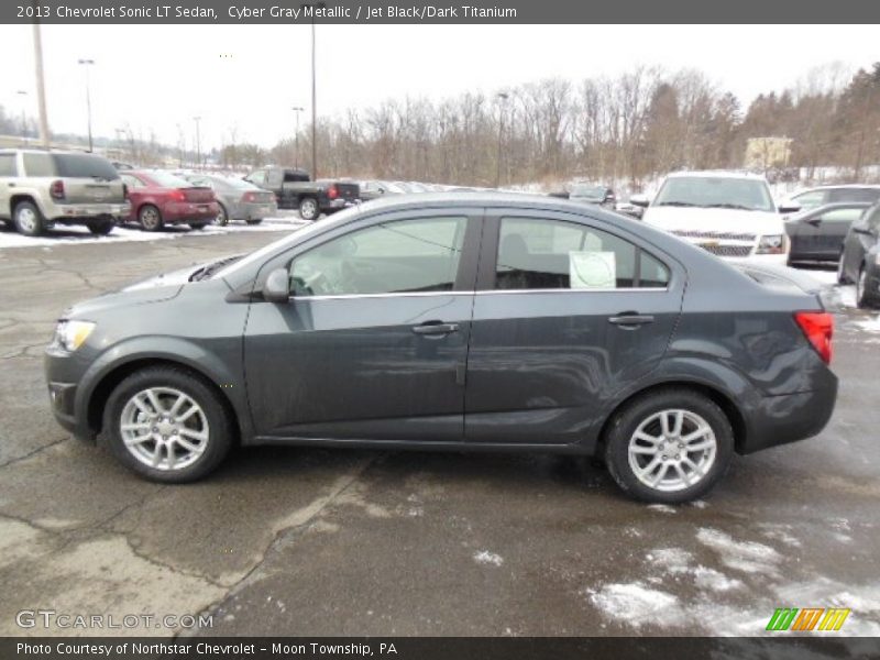Cyber Gray Metallic / Jet Black/Dark Titanium 2013 Chevrolet Sonic LT Sedan