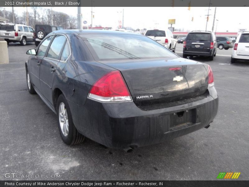 Black / Ebony 2012 Chevrolet Impala LS