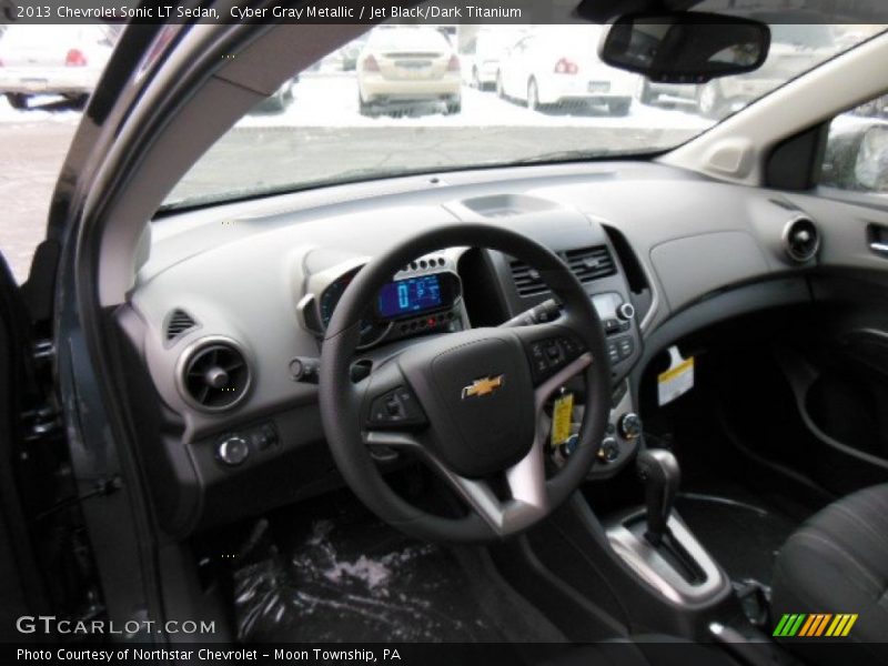 Cyber Gray Metallic / Jet Black/Dark Titanium 2013 Chevrolet Sonic LT Sedan