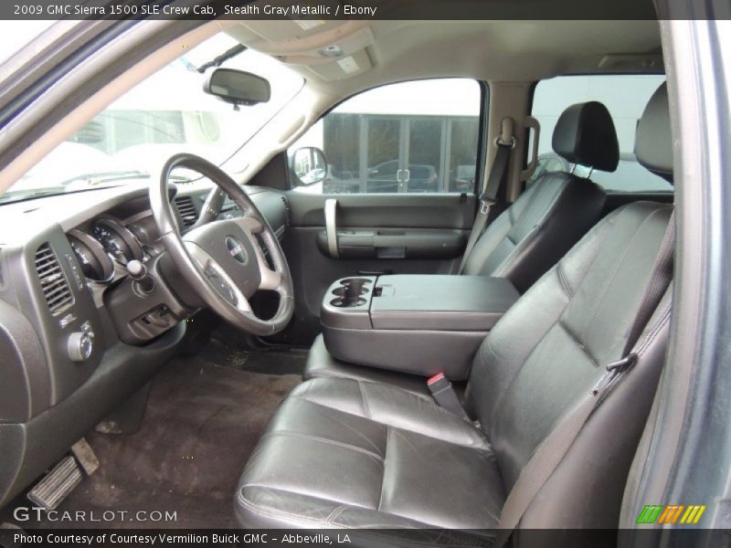 Front Seat of 2009 Sierra 1500 SLE Crew Cab