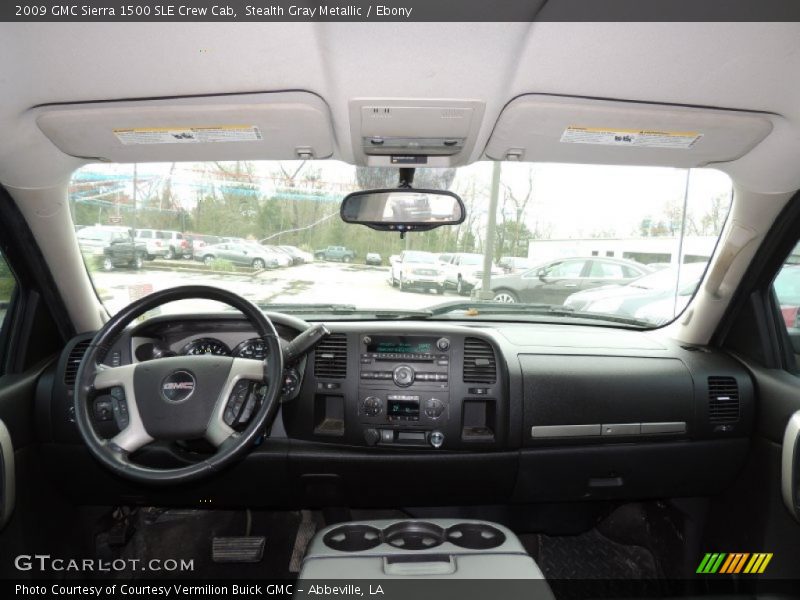 Stealth Gray Metallic / Ebony 2009 GMC Sierra 1500 SLE Crew Cab