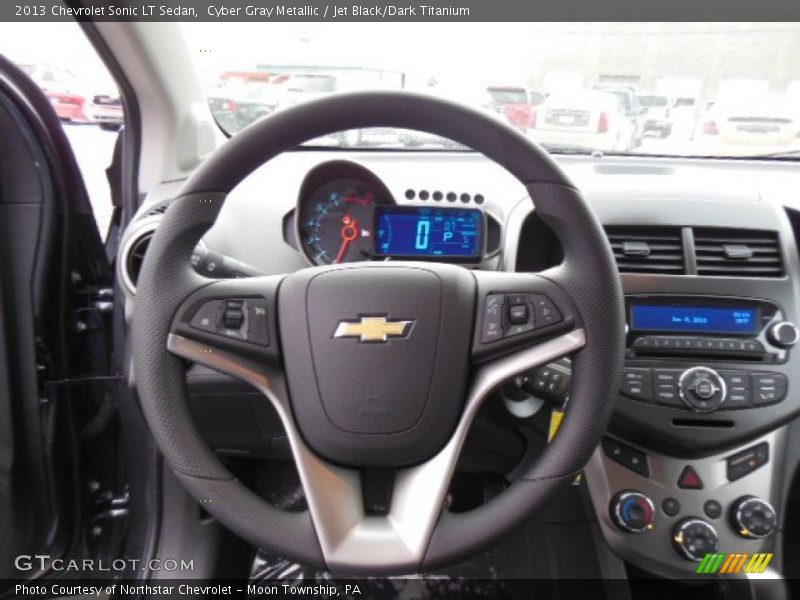 Cyber Gray Metallic / Jet Black/Dark Titanium 2013 Chevrolet Sonic LT Sedan