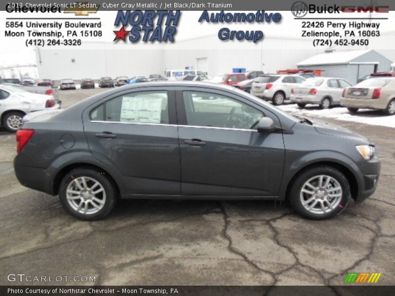 Cyber Gray Metallic / Jet Black/Dark Titanium 2013 Chevrolet Sonic LT Sedan