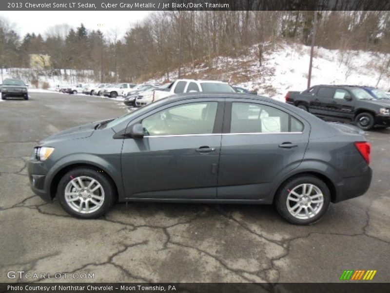 Cyber Gray Metallic / Jet Black/Dark Titanium 2013 Chevrolet Sonic LT Sedan