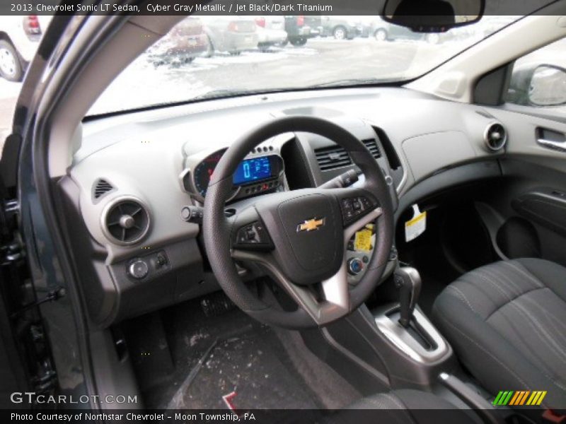 Cyber Gray Metallic / Jet Black/Dark Titanium 2013 Chevrolet Sonic LT Sedan