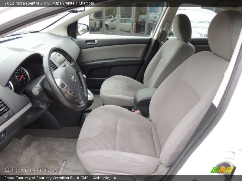Aspen White / Charcoal 2012 Nissan Sentra 2.0 S