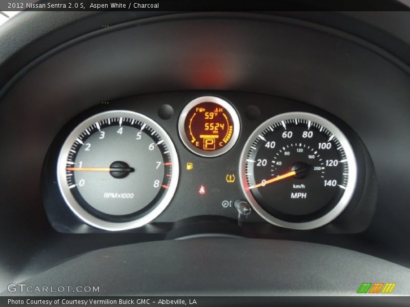 Aspen White / Charcoal 2012 Nissan Sentra 2.0 S