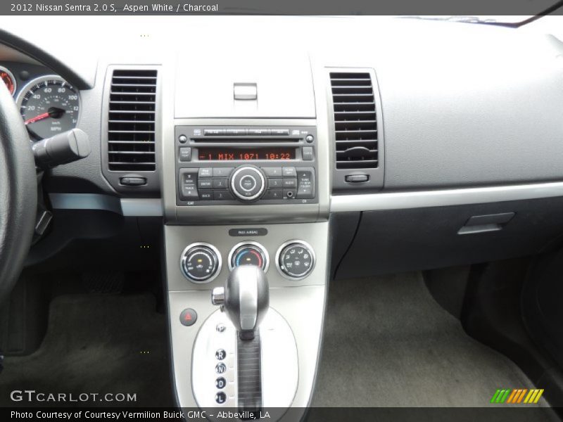 Aspen White / Charcoal 2012 Nissan Sentra 2.0 S