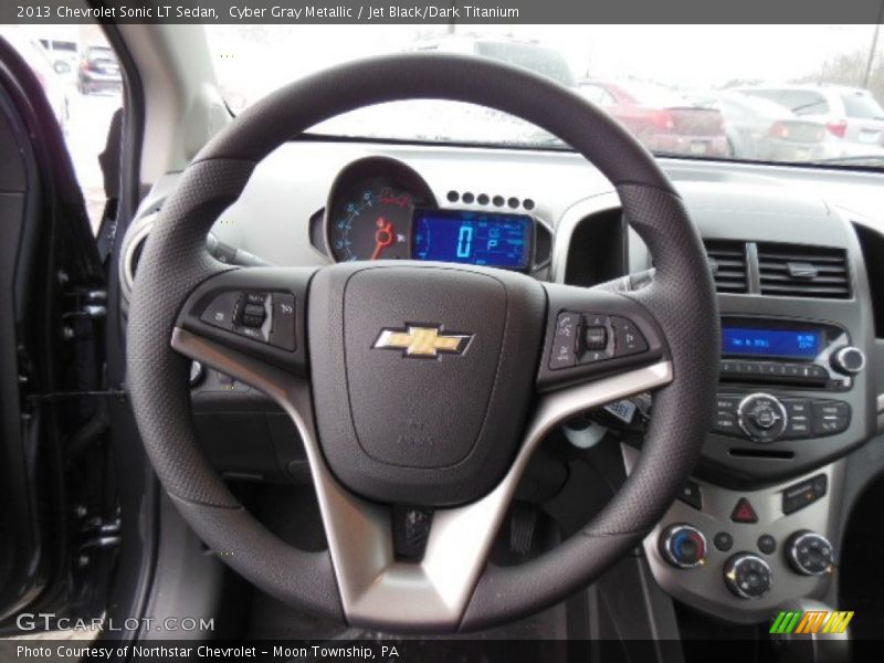Cyber Gray Metallic / Jet Black/Dark Titanium 2013 Chevrolet Sonic LT Sedan