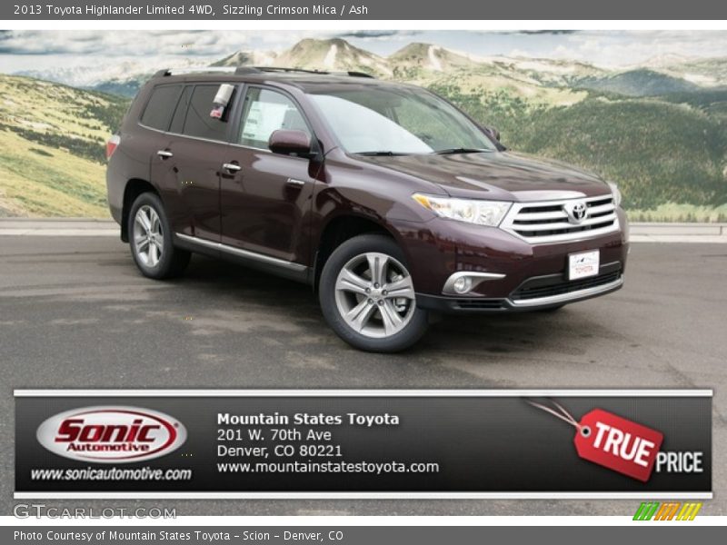 Sizzling Crimson Mica / Ash 2013 Toyota Highlander Limited 4WD