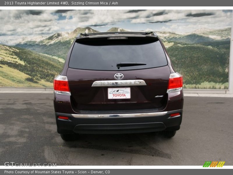 Sizzling Crimson Mica / Ash 2013 Toyota Highlander Limited 4WD
