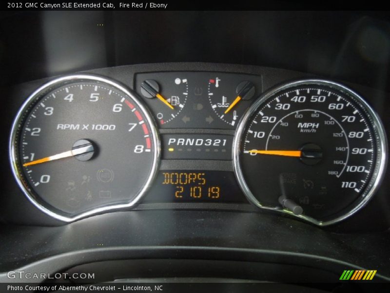  2012 Canyon SLE Extended Cab SLE Extended Cab Gauges