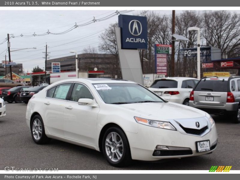 White Diamond Pearl / Parchment 2010 Acura TL 3.5