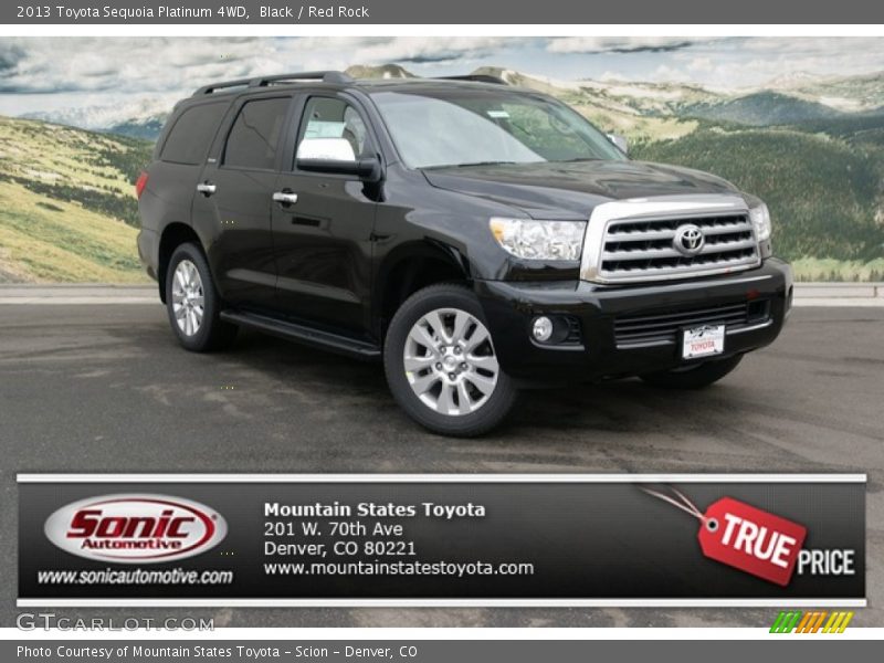 Black / Red Rock 2013 Toyota Sequoia Platinum 4WD