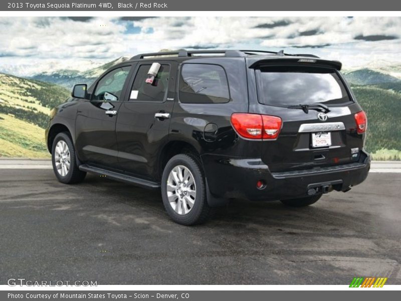 Black / Red Rock 2013 Toyota Sequoia Platinum 4WD