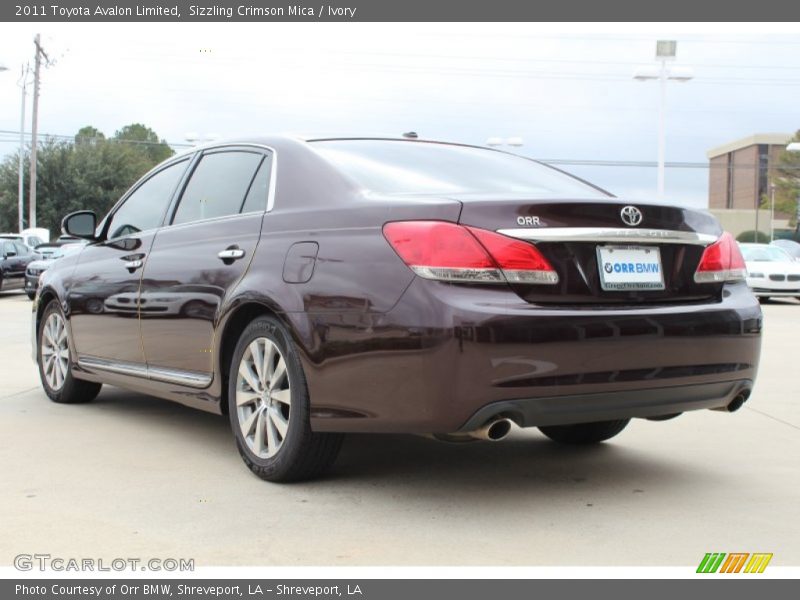 Sizzling Crimson Mica / Ivory 2011 Toyota Avalon Limited