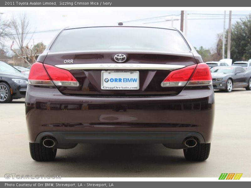 Sizzling Crimson Mica / Ivory 2011 Toyota Avalon Limited