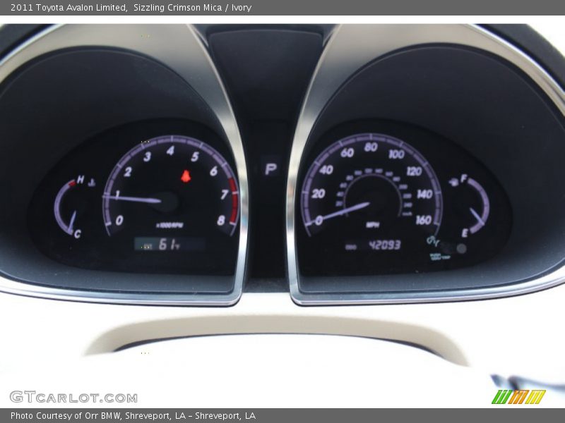 Sizzling Crimson Mica / Ivory 2011 Toyota Avalon Limited