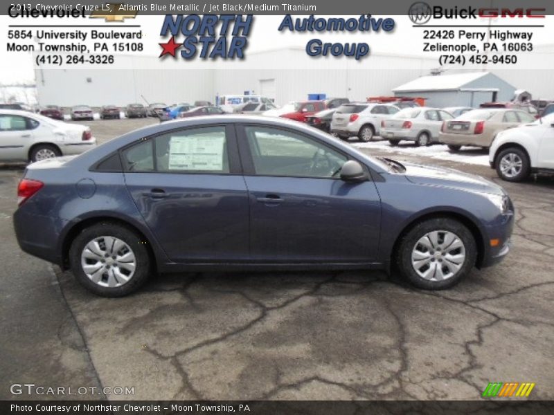 Atlantis Blue Metallic / Jet Black/Medium Titanium 2013 Chevrolet Cruze LS