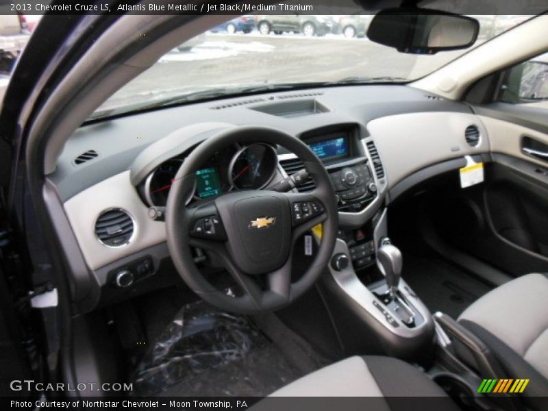 Atlantis Blue Metallic / Jet Black/Medium Titanium 2013 Chevrolet Cruze LS