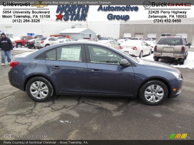 Atlantis Blue Metallic / Jet Black/Medium Titanium 2013 Chevrolet Cruze LS