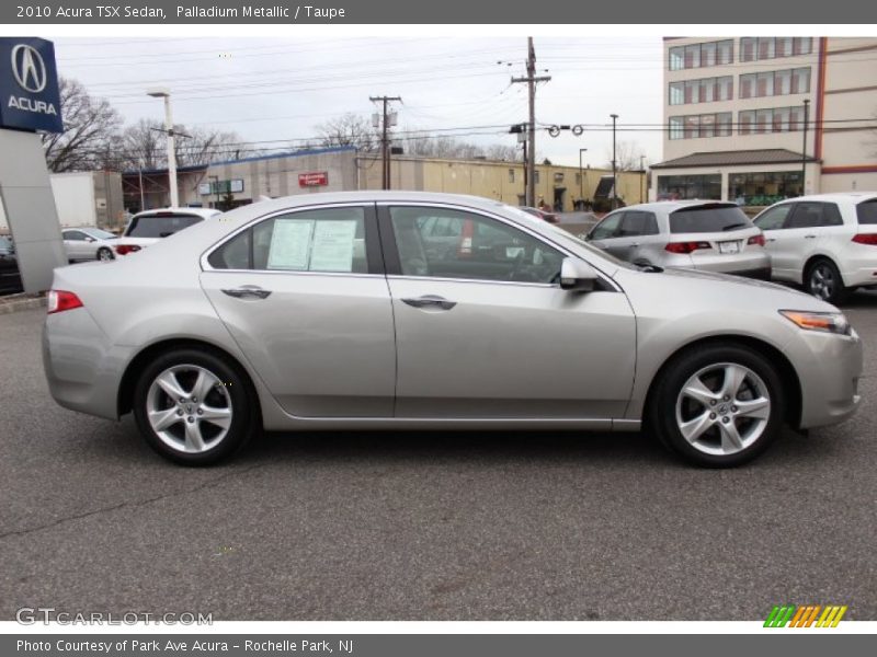 Palladium Metallic / Taupe 2010 Acura TSX Sedan