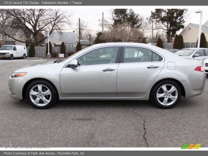 Palladium Metallic / Taupe 2010 Acura TSX Sedan