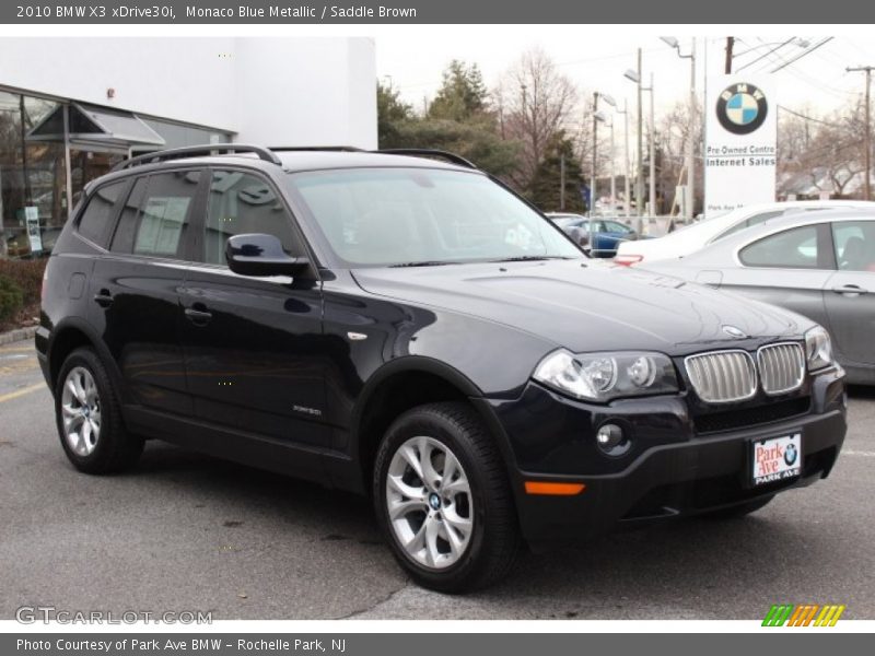 Monaco Blue Metallic / Saddle Brown 2010 BMW X3 xDrive30i