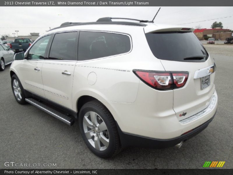 White Diamond Tricoat / Dark Titanium/Light Titanium 2013 Chevrolet Traverse LTZ